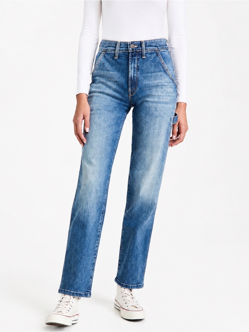 MOTHER High Waisted Utility Straight Leg Jeans So Long Wash Size 27
